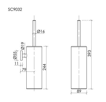 Товар: Ершик SANCOS Base черный матовый, арт. SC9032MB - фото 2 Ершик SANCOS Base черный матовый, арт. SC9032MB — фото 2, Ершики для унитаза