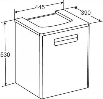 GAP Тумба под раковину GAP 45, фиолетовая, ROCA ZRU9302743 — фото 3, Тумбы под раковину