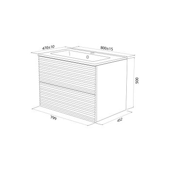 Тумба с умывальником подвесная IDDIS Bild 80 см, белый (BIL80W0i95K) — фото 3, Тумбы с раковиной