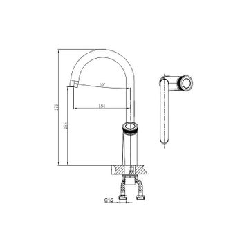 Смеситель для кухни D&K Bayern DA1482401, хром — фото 2, Смесители для кухни