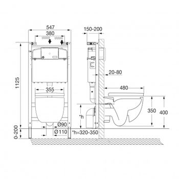 MERIDIAN Комплект 3 в 1 (инсталляции+подв. унитаз Rimless+сиденье SUPRALIT). ROCA 7893104990 — фото 11, Комплекты унитаз + инсталляция