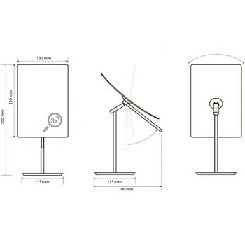 Товар: 116201312 Косметическое зеркало прямоугольное настольное (поворот на 360) хром BEMETA - фото 2 116201312 Косметическое зеркало прямоугольное настольное (поворот на 360) хром BEMETA — фото 2, Косметические зеркала