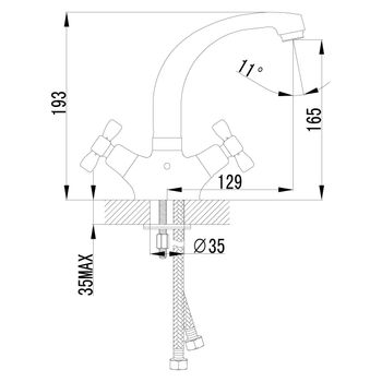 Товар: Benefit Смеситель для раковины, пов.излив 129мм, р/ДВ, хром, LM, LM2507C - фото 2 Benefit Смеситель для раковины, пов.излив 129мм, р/ДВ, хром, LM, LM2507C — фото 2, Смесители для раковины