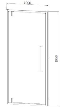 Товар: Душевая дверь Alpha VDP-3AL100CL , хром, стекло прозрачное - фото 3 Душевая дверь Alpha VDP-3AL100CL , хром, стекло прозрачное — фото 3, Душевые двери в нишу