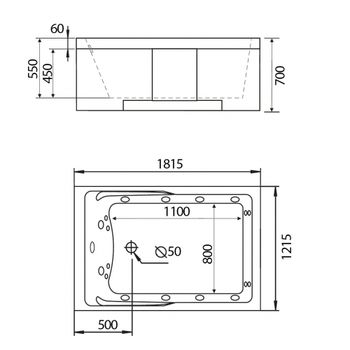 Акриловая ванна Gemy G9061 B R — фото 2, Акриловые ванны
