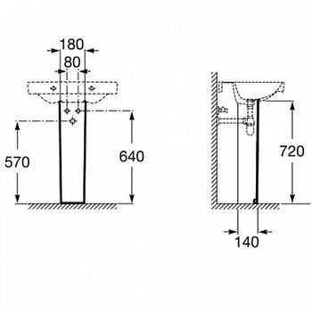 VICTORIA Пьедестал ROCA 7337390000 — фото 3, Комплектующие для душевого оборудования