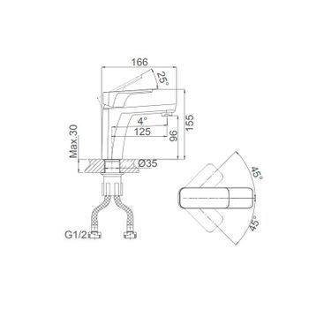Смеситель для раковины D&K Berlin DA1432126, белый — фото 1, Смесители для раковины