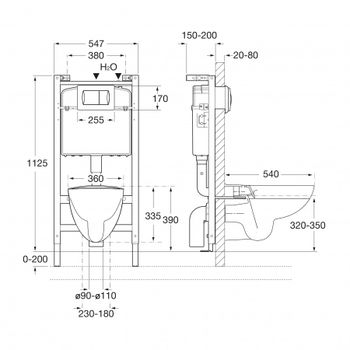 VICTORIA Комплект 4 в 1 (инсталляции+подв. унитаз+сиденье с механизмом Soft-Closing+смывная клави 7893100000 — фото 2, Комплекты унитаз + инсталляция