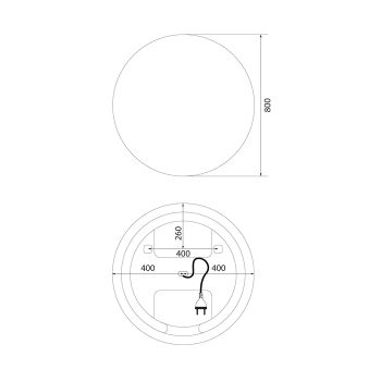 Зеркало с подсветкой и термообогревом, 80 см IDDIS Bild (BIL80T0i98) — фото 1, Зеркала в ванную комнату