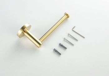 AQ4108BG ЕВРОПА бумагодержатель, шлиф. золото — фото 2, Держатели туалетной бумаги