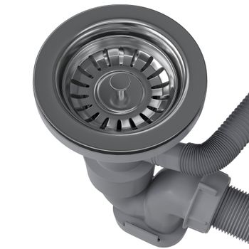 Кухонная мойка Reflexion Iseo RX2265BL оружейная сталь — фото 422, Кухонные мойки