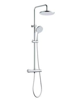 BOND B12-8200 Душевая стойка с термостатом и тропическим душем — фото 18, Душевые стойки