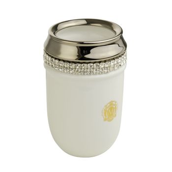 Товар: DUBAI Стакан настольный, керамика белая/swarovski/декор платина/хром 28454 - фото 2 DUBAI Стакан настольный, керамика белая/swarovski/декор платина/хром 28454 — фото 2, Стаканы для зубных щеток