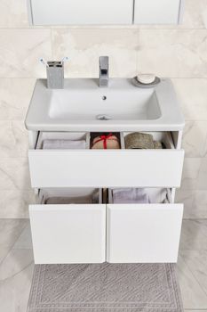 UP Тумба под раковину GAP 60, белый глянец, ROCA ZRU9303010 — фото 2, Тумбы под раковину