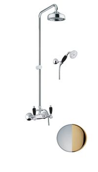 Душевая система Fiore COLONIALE BLACK 22CO0620, хром/золото — фото 1, Душевые системы