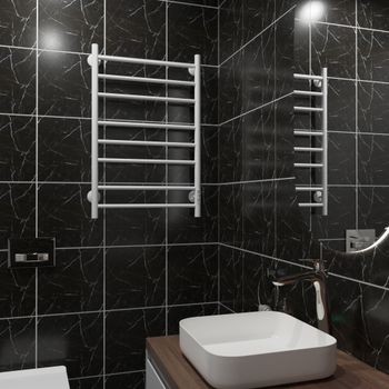 Полотенцесушитель электрический ВИД 10 810х500 правый, скр.монтаж, СНШ, белый матовый(RAL 9016), (Ferrum), Маргроид 10-8050-1049-9016R — фото 1, Электрические полотенцесушители