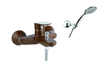 Смеситель для ванны Fiore KEVON CHIC 81MX8150, хром/коричневый — фото 1, Смеситель для ванны