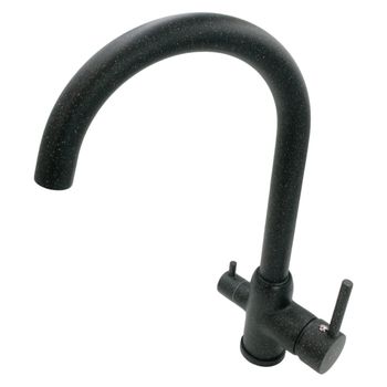 NAPOLI Смеситель д/кухни совмещенный с краном для питьевой воды, черный камень 32665 — фото 6, Смесители для кухни