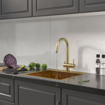 Кухонная мойка Reflexion Iseo RX2265BL оружейная сталь — фото 272, Кухонные мойки