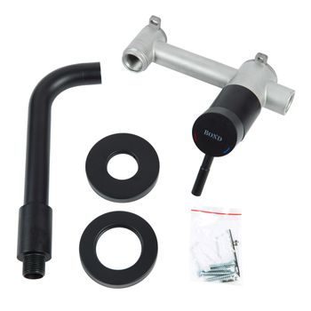 BOND Smart B68-4288 Смеситель настенный для раковины с внутренней частью, однорычажный черный матовый — фото 6, Смесители для раковины