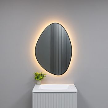 AQM9110B 600x850 Зеркало с подсветкой, универсальный монтаж — фото 2, Зеркала в ванную комнату