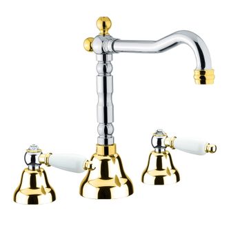 Смеситель для раковины Fiore COLONIALE SKY (SWAROVSKI®) 03CO0637, хром/золото — фото 1, Смесители для раковины