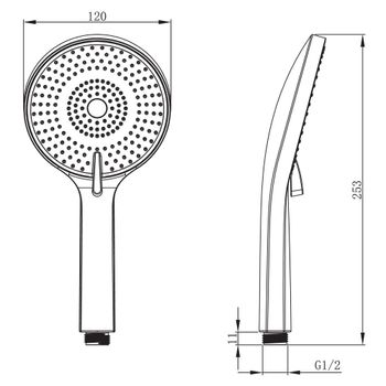 Лейка для душа Raiber RPG-21, золото — фото 2, Лейки для душа