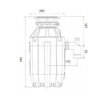 Измельчитель пищевых отходов бытовой Bone Crusher 810 AS BC810 — фото 2, Измельчители пищевых отходов