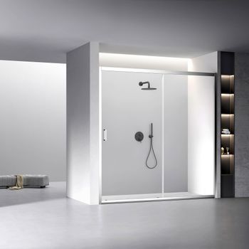 Душевая дверь Veconi Vianno VN-60, 1600x1950, Хром, стекло прозрачное VN60-160-01-C5 — фото 1, Душевые двери в нишу