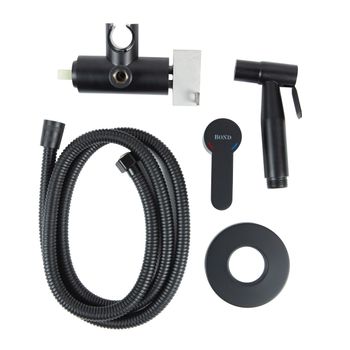 BOND Smart B63-1188 Смеситель для гигиенического душа с внутренней частью, однорычажный черный матовый — фото 6, Гигиенические души