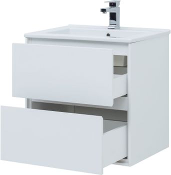 Тумба под раковину Aquanet Милан 65 белый глянец 00339965 — фото 7, Тумбы под раковину