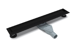 Трап CL6138D/60 Ceramalux черный матовый , щелевой, нерж.сталь, 600 мм CL6138D-60 — фото 5, Трапы для душа