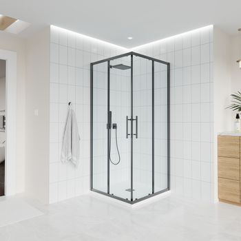 Товар: Душевой угол Veconi Evo 300 GR, 1100х900x1950, графит брашинг, прозрачное стекло E3-GR-11090-01-C9 - фото 1 Душевой угол Veconi Evo 300 GR, 1100х900x1950, графит брашинг, прозрачное стекло E3-GR-11090-01-C9 — фото 1, Душевые уголки