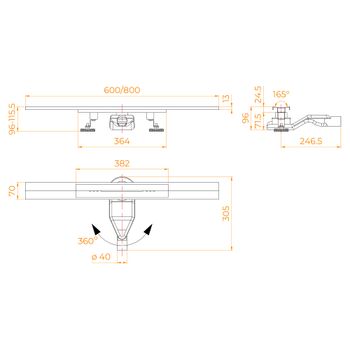 Душевой трап RGW SDR-53Gr 76215380-11 — фото 1, Трапы для душа