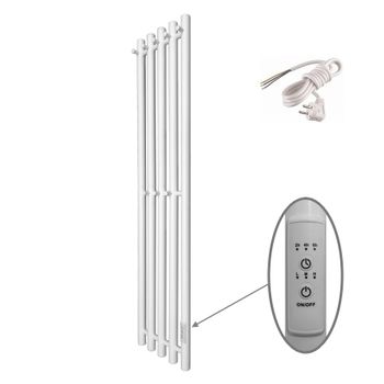 Полотенцесушитель электрический INARO 1200х240 правый, скр.монтаж, СНШ, белый матовый(RAL 9016), (Ferrum, 8 крючков), Маргроид Inaro-12024-1049-9016R — фото 5, Электрические полотенцесушители