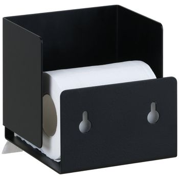 Держатель туалетной бумаги, нержавеющая сталь, черный LIVING 101512230 — фото 1, Держатели туалетной бумаги