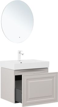 Тумба с раковиной Aquanet Агата 60 1 ящ. цв. бежевый 00348183 — фото 7, Тумбы с раковиной