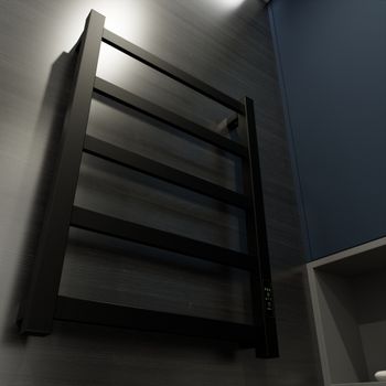 Товар: Полотенцесушитель электрический ВИД 81-10 ПРОФИЛЬНЫЙ 610х400, скр.монтаж, СНШ, черный матовый(RAL 9005), (Ferrum, равномерные перкаладины), Маргроид 8110p-6040-1081-9005R - фото 2 Полотенцесушитель электрический ВИД 81-10 ПРОФИЛЬНЫЙ 610х400, скр.монтаж, СНШ, черный матовый(RAL 9005), (Ferrum, равномерные перкаладины), Маргроид 8110p-6040-1081-9005R — фото 2, Электрические полотенцесушители