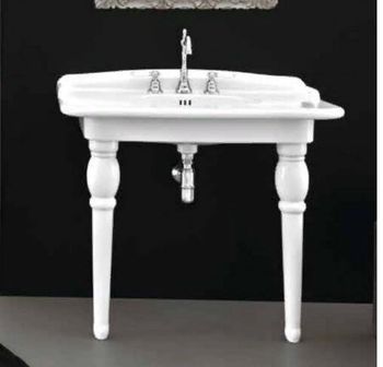 Раковина Artceram Hermitage под консоль с одним отверстием цвет белый HEL005 01 00 — фото 1, Раковины накладные