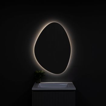 AQM9110B 600x850 Зеркало с подсветкой, универсальный монтаж — фото 4, Зеркала в ванную комнату