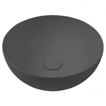 Раковина HATRIA HAPPY HOUR A0Y1VF08 накладная без отверстия без перелива цвет антрацит — фото 1, Раковины