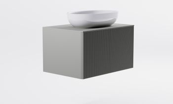 Тумба М-40 70см 1ящ NCS S 3502-y мат./волна, раковина Атрия бел гл, столешница Solid в цвете 4631177714702 — фото 4, Тумбы с раковиной