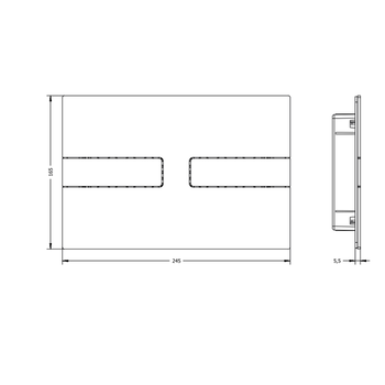 Клавиша смыва Artceram для унитаза цвет сталь 712.000.BS — фото 1, Кнопки смыва