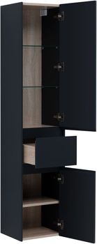 Товар: Шкаф-пенал Aquanet Бруклин 35 антрацит матовый 00310138 - фото 2 Шкаф-пенал Aquanet Бруклин 35 антрацит матовый 00310138 — фото 2, Пеналы для ванной комнаты