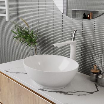 Раковина чаша D&K Matrix DT1390716, белый — фото 1, Раковины накладные