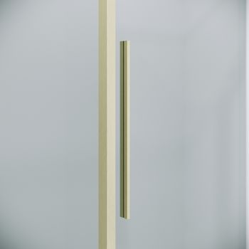 Душевое ограждение Niagara Nova NG-44-13ASG-A100SG-34 (130х100х195) прямоугольник,раздвижная,золото сатин,стекло прозрачное,2 места — фото 11, Душевые уголки