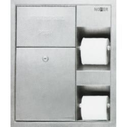 Встраиваемый шкаф с двумя держателями для туалетной бумаги и баком для мусора 508*438*108, шт 12035.S — фото 1, Аксессуары и оборудование для общественных мест