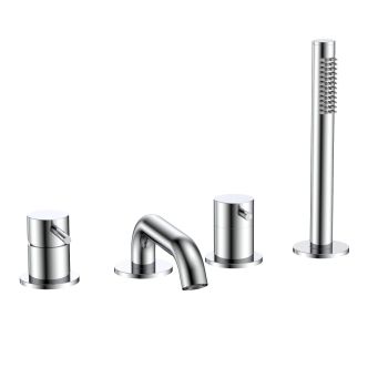 AQM6219CR Siena Смеситель на борт ванны на 4 отв, комплект, хром — фото 1, Смесители