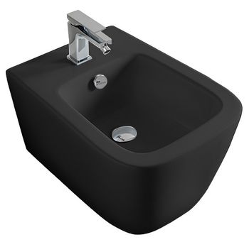 Биде Artceram A16 подвесное с одним отверстием цвет черный матовый ASB001 17 00 — фото 2, Биде подвесные