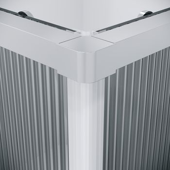 Душевое ограждение Niagara Nova NG-4624-34 (100х100х195) квадрат,раздвижная,хром,стекло рифленое,1 место — фото 9, Душевые уголки